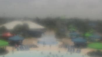 Weather camera view of Pirates Bay Water Park.