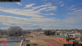 Weather camera view of Childress ISD.