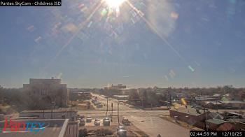 Weather camera view of Childress ISD.