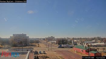 Weather camera view of Childress ISD.