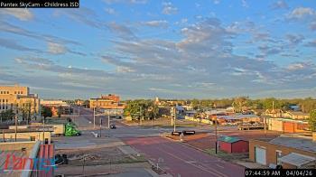 Weather camera view of Childress ISD.
