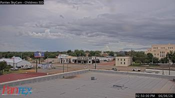 Weather camera view of Childress ISD.