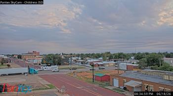 Weather camera view of Childress ISD.