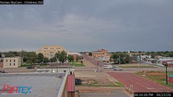 Weather camera view of Childress ISD.