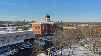Weather camera view of City of Woodstock.