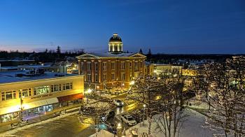 Weather camera view of City of Woodstock.