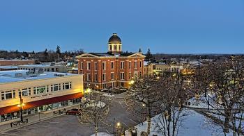 Weather camera view of City of Woodstock.