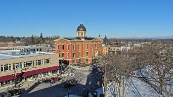 Weather camera view of City of Woodstock.