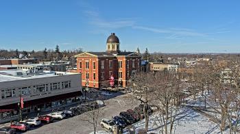 Weather camera view of City of Woodstock.