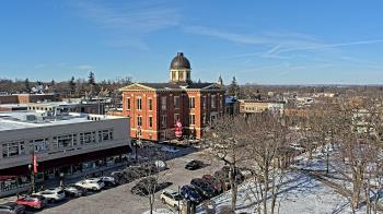 Weather camera view of City of Woodstock.