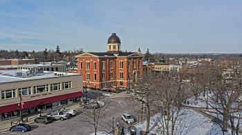 Weather camera view of City of Woodstock.