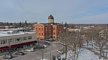 Weather camera view of City of Woodstock.