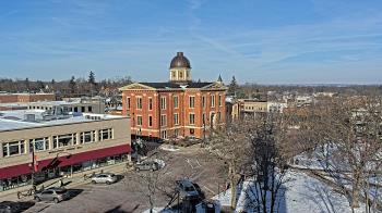 Weather camera view of City of Woodstock.