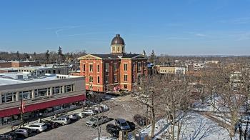 Weather camera view of City of Woodstock.