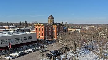 Weather camera view of City of Woodstock.