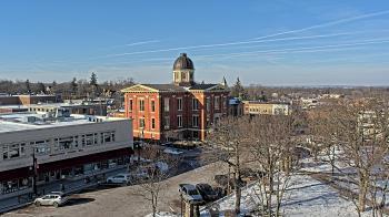 Weather camera view of City of Woodstock.
