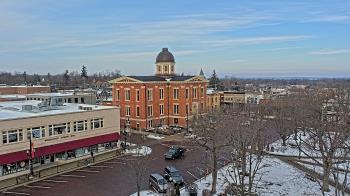 Weather camera view of City of Woodstock.