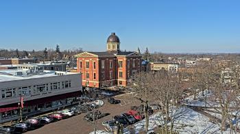 Weather camera view of City of Woodstock.