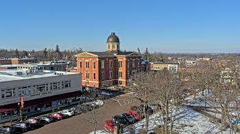 Weather camera view of City of Woodstock.