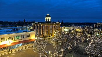 Weather camera view of City of Woodstock.