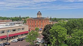 Weather camera view of City of Woodstock.