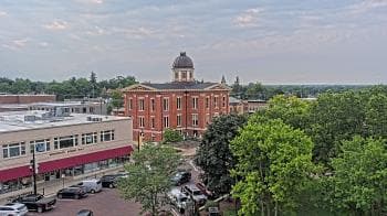Weather camera view of City of Woodstock.