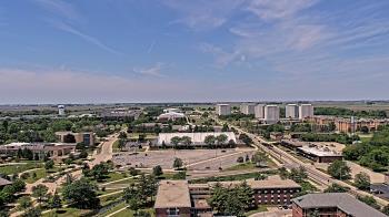 Weather camera view of Northern Illinois University.