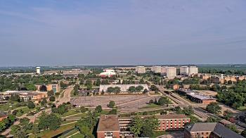 Weather camera view of Northern Illinois University.