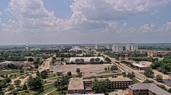 Weather camera view of Northern Illinois University.