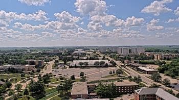 Weather camera view of Northern Illinois University.