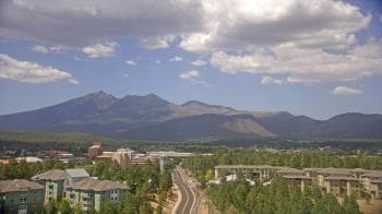 Weather camera view of Northern Arizona University.