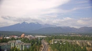 Weather camera view of Northern Arizona University.