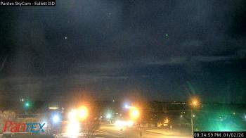 Weather camera view of Follett ISD.