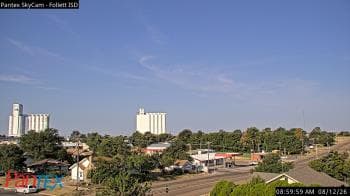 Weather camera view of Follett ISD.