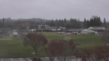 Weather camera view of Granite Falls High School.