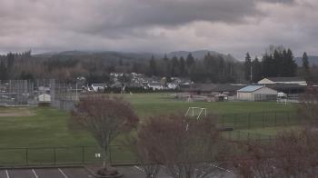 Weather camera view of Granite Falls High School.