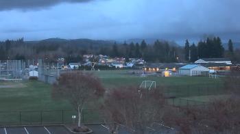 Weather camera view of Granite Falls High School.