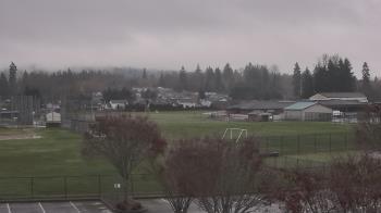 Weather camera view of Granite Falls High School.