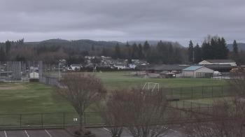 Weather camera view of Granite Falls High School.