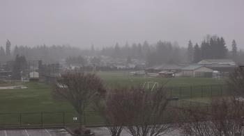Weather camera view of Granite Falls High School.