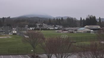 Weather camera view of Granite Falls High School.