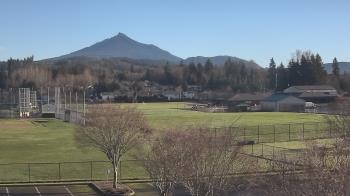 Weather camera view of Granite Falls High School.