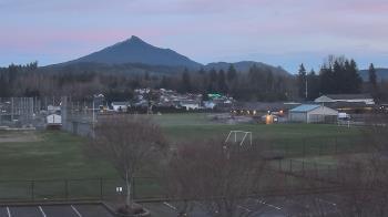 Weather camera view of Granite Falls High School.