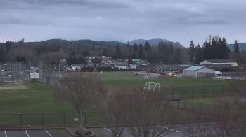 Weather camera view of Granite Falls High School.