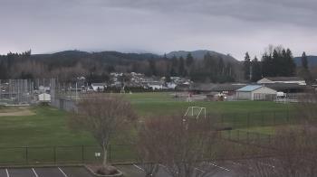 Weather camera view of Granite Falls High School.