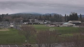 Weather camera view of Granite Falls High School.