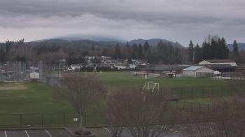Weather camera view of Granite Falls High School.