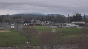 Weather camera view of Granite Falls High School.