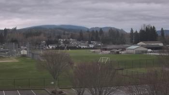Weather camera view of Granite Falls High School.
