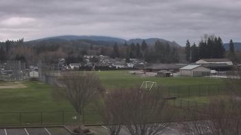 Weather camera view of Granite Falls High School.